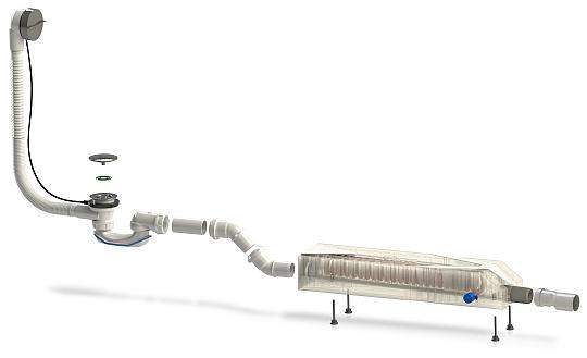 Grafika Odpływ  Zypho wannowy przelewowy